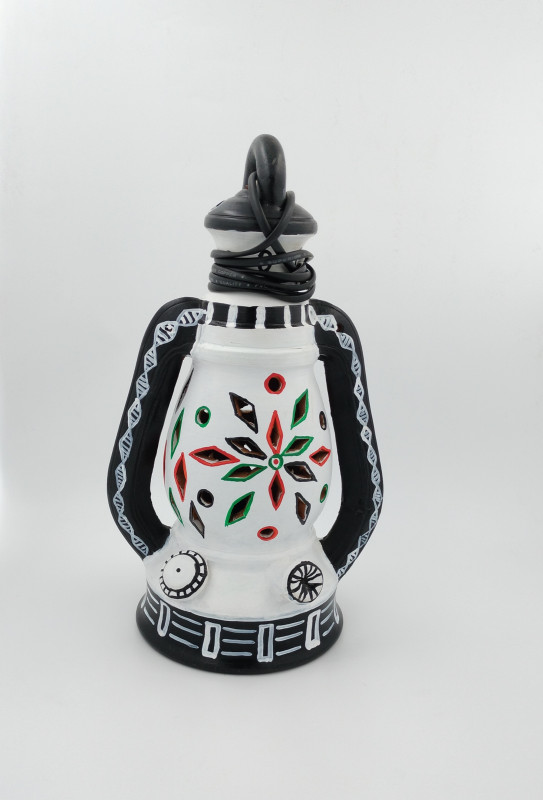 HANDCRAFTED & HANDPAINTED TERRACOTA ELECTRIC HANGING LIGHT