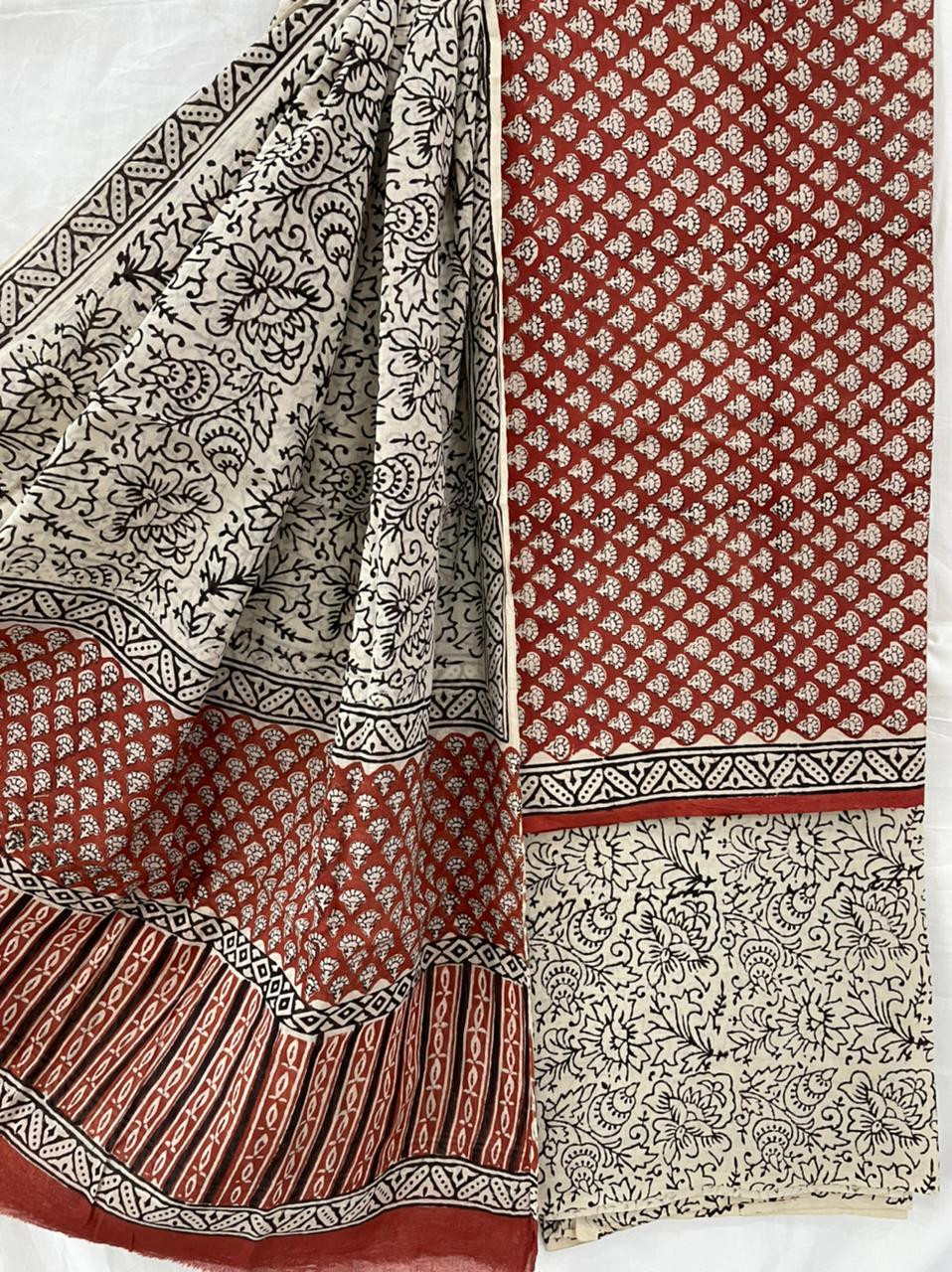 Splash Of Colours Barmer Applique Cut Work Cotton Suit Material Set –  Desisass